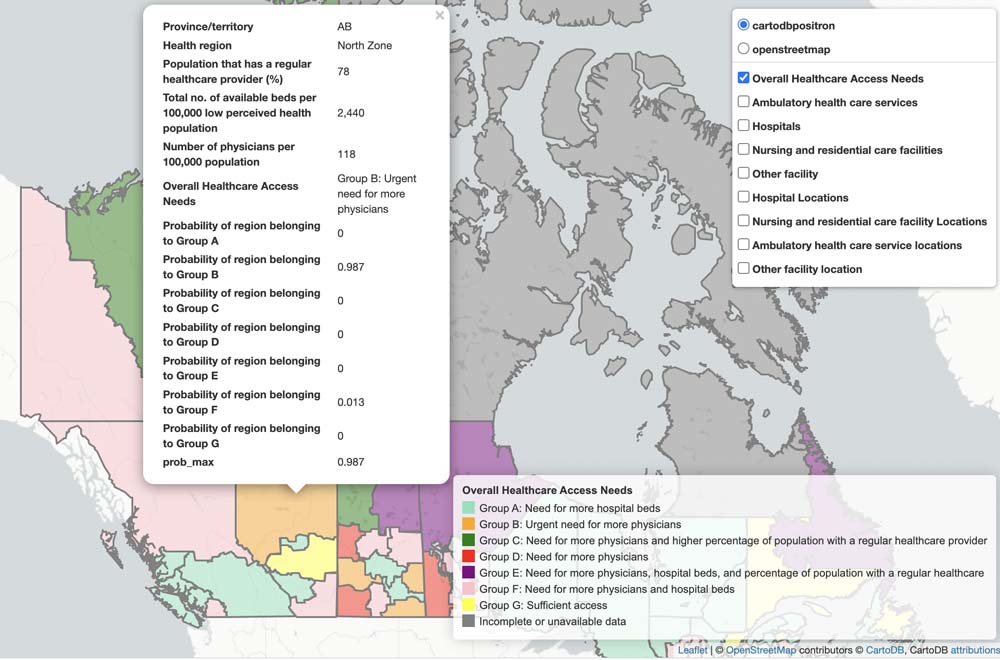 HealthWhere map